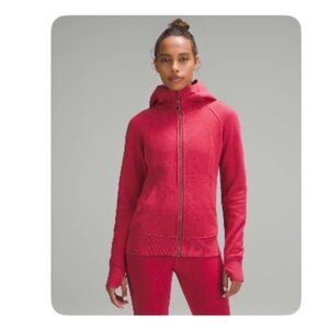 Lululemon Raspberry Scuba Zip-Up Hoodie